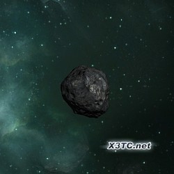 Asteroid Ore +4 in Ghinn's Escape at (2805, -4578, 5577) X3 Farnham's Legacy, game screenshot