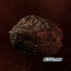 Asteroid Ore +31 in Ghinn's Escape at (13504, -902, -656) X3 Farnham's Legacy, game screenshot